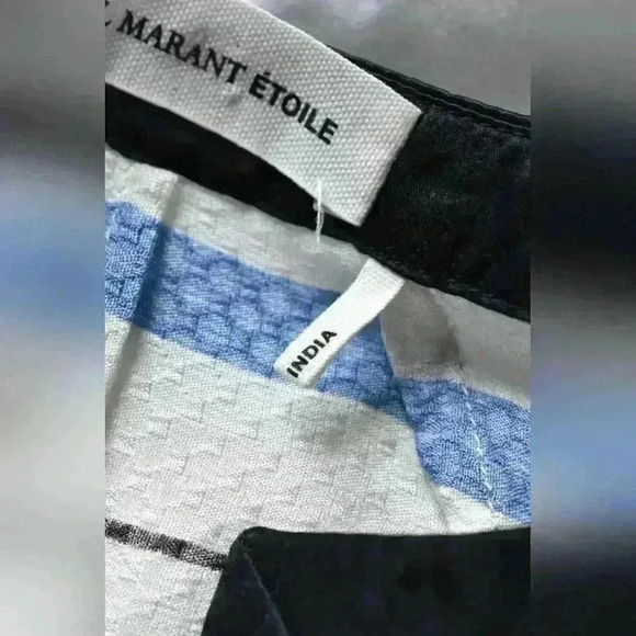 ISABEL MARANT ETOILE Beige Pink Blue 100% Silk Beach 3/4 Tunic Dress 34EU Small - Picture 10 of 12